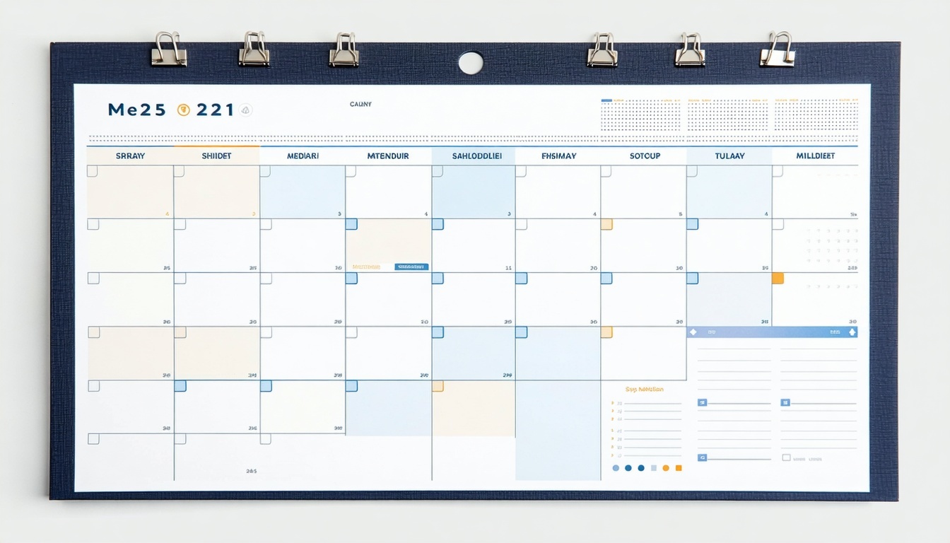 Calendário com agendamento de reunião